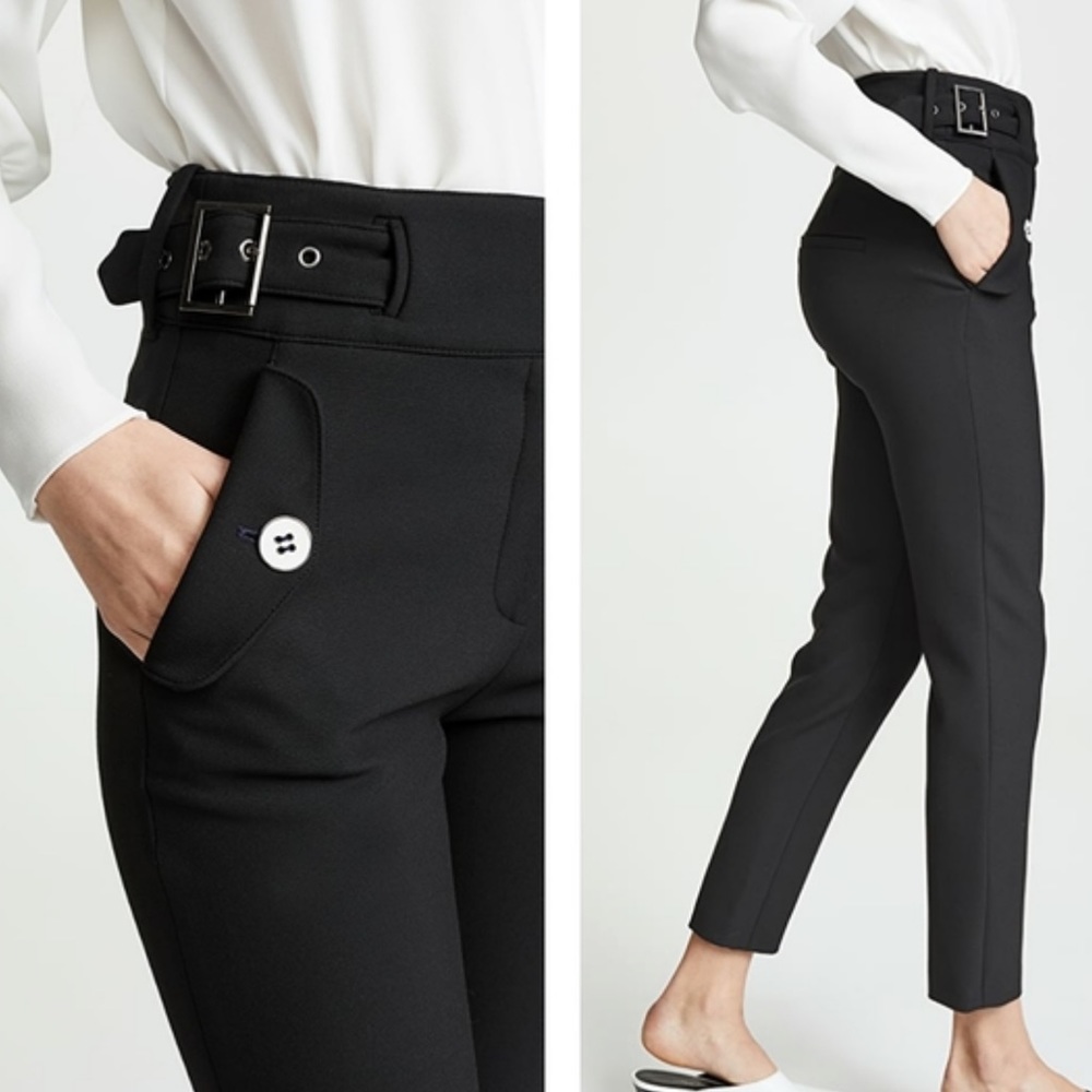 VERONICA BEARD Jaina Pants Black Crop Trousers size 2 small - Picture 3 of 10